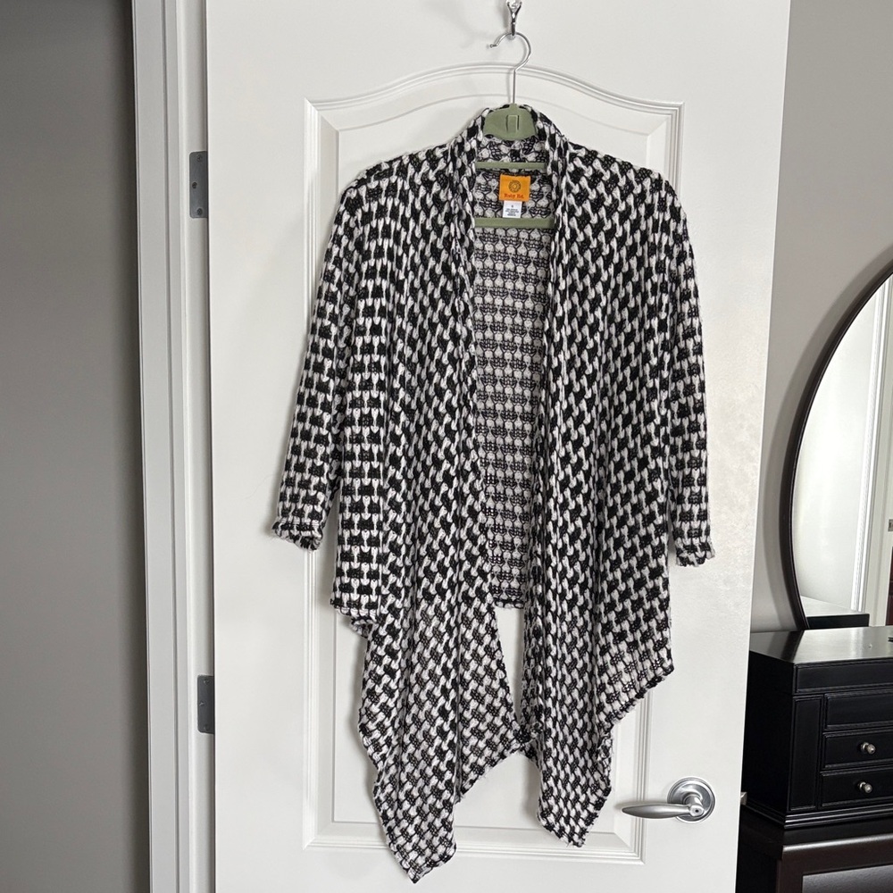 Ruby Rd. Black and White Knit Cardigan